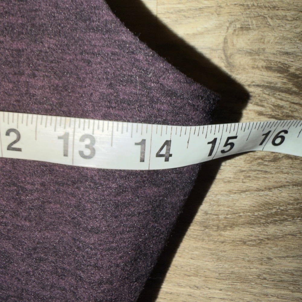 Fabletics Deep Plum Heather Flare Leg Jumpsuit Square Neck FN0039 Purple Medium - Picture 2 of 7